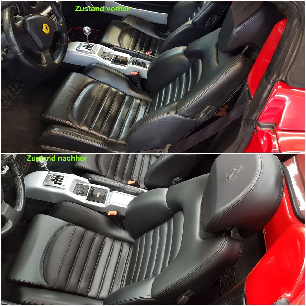 ferrari 360 leder vorher-nachher